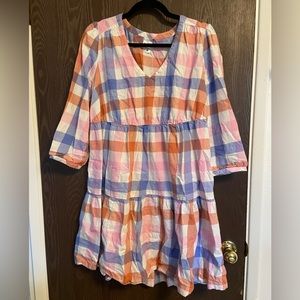 Hanna Anderson women’s plaid flannel dress